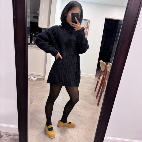 Ralph Lauren Collection Cable-Knit Turtleneck Merino Wool & Cashmere – Inky Navy - Picture 7 of 8